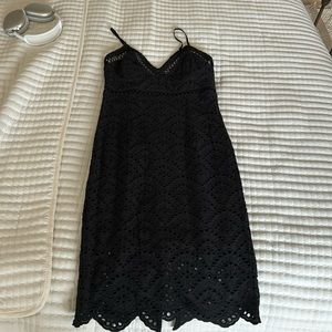 Long Black Bardot Dress